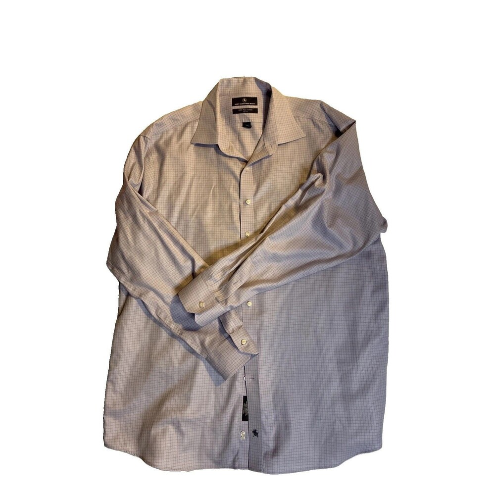 Hart Schaffner Marx Men’s Purple Pima Cotton Dress Shirt 17.5 35